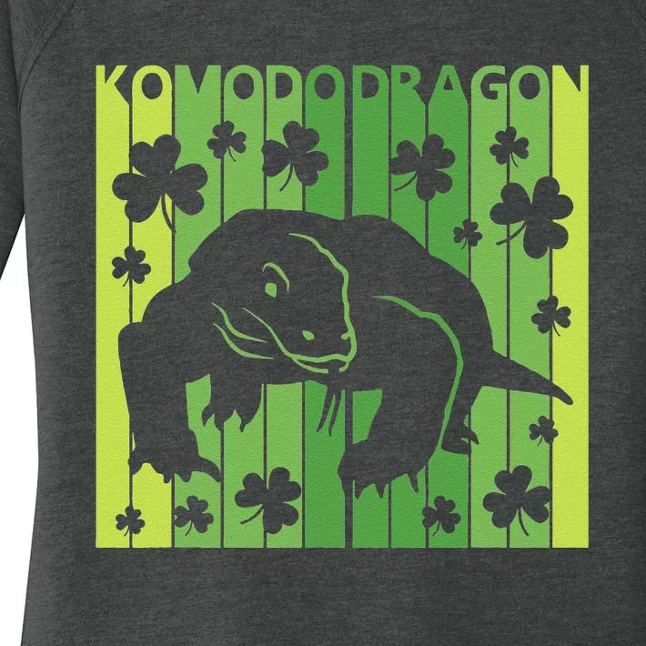 Lucky Komodo Dragon Animal St Patrick's Day Irish Women's Perfect Tri Tunic Long Sleeve Shirt