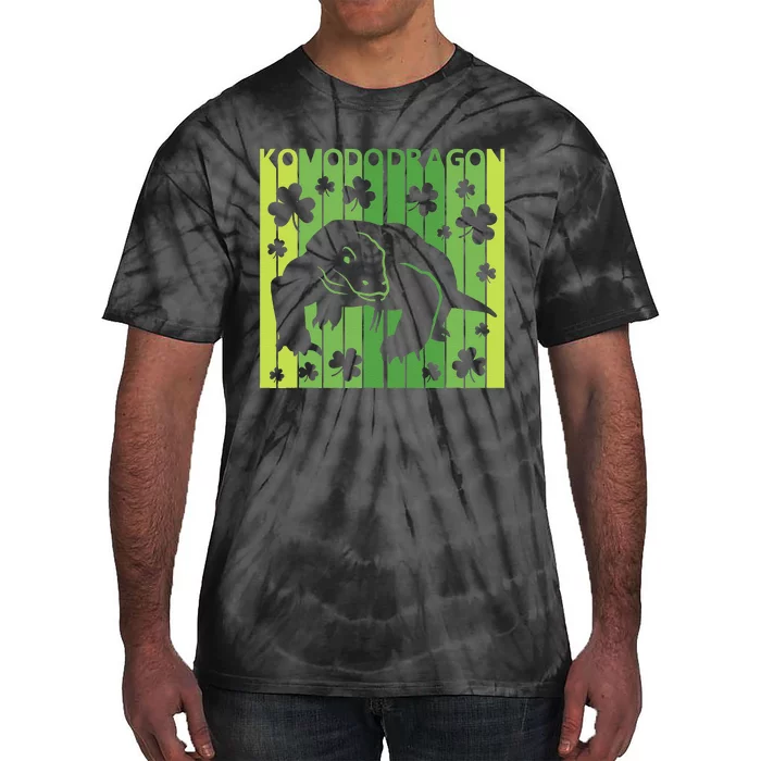 Lucky Komodo Dragon Animal St Patrick's Day Irish Tie-Dye T-Shirt