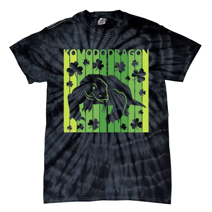 Lucky Komodo Dragon Animal St Patrick's Day Irish Tie-Dye T-Shirt