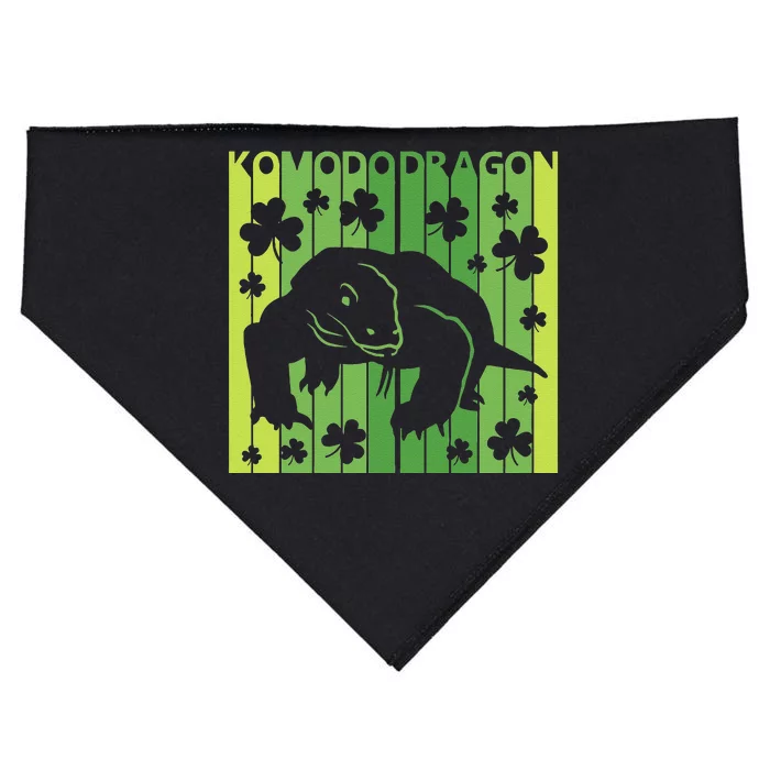 Lucky Komodo Dragon Animal St Patrick's Day Irish USA-Made Doggie Bandana