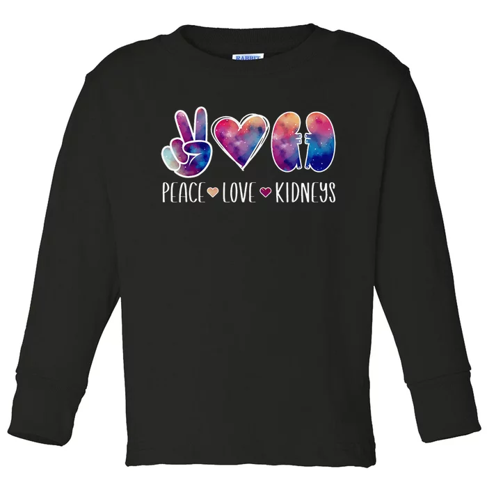 Love Kidneys Dialysis Technician Dialysis Tech Toddler Long Sleeve Shirt