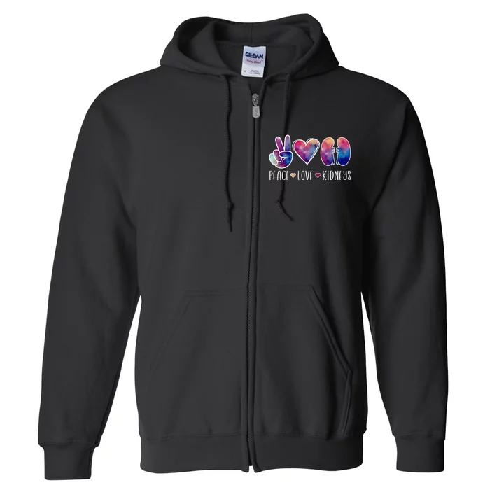 Love Kidneys Dialysis Technician Dialysis Tech Full Zip Hoodie