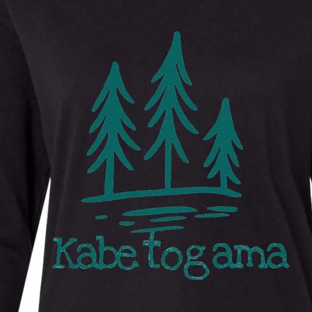 Lake Kabetogama Forest Rustic Camping Woods Trees Campground Womens Cotton Relaxed Long Sleeve T-Shirt