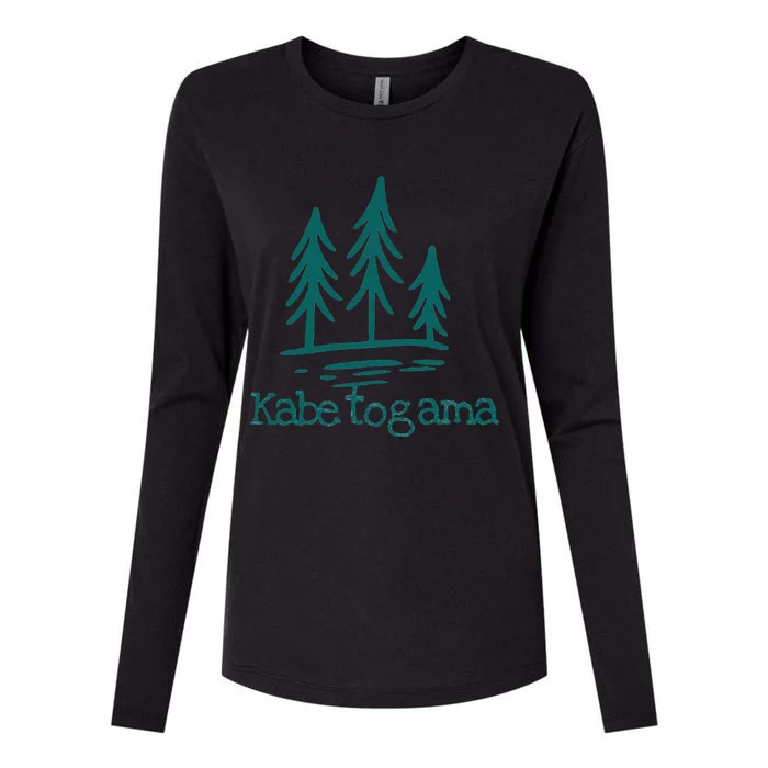 Lake Kabetogama Forest Rustic Camping Woods Trees Campground Womens Cotton Relaxed Long Sleeve T-Shirt