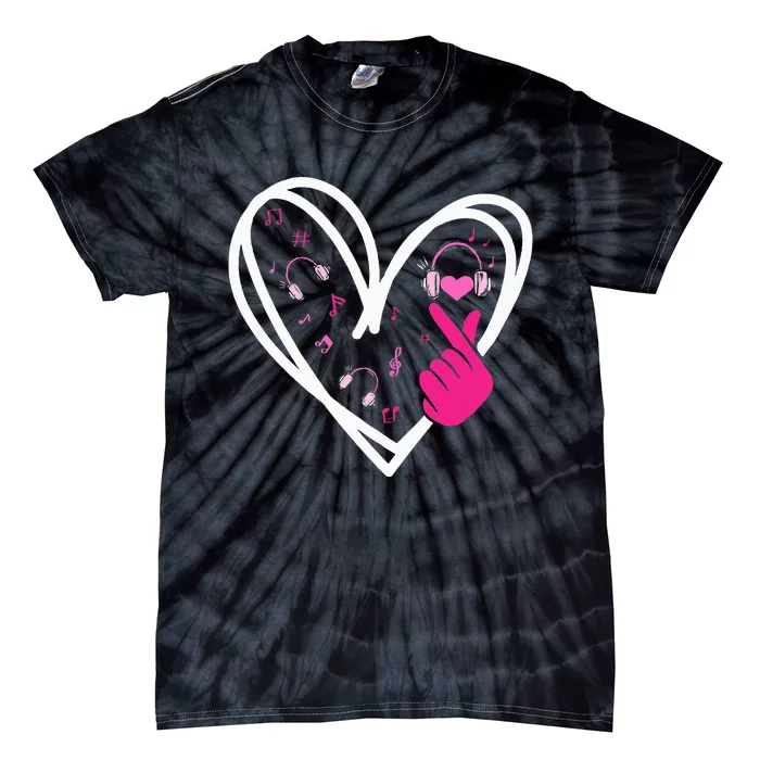 Love Kpop Finger Heart Korean Pop Music K Pop Tie-Dye T-Shirt