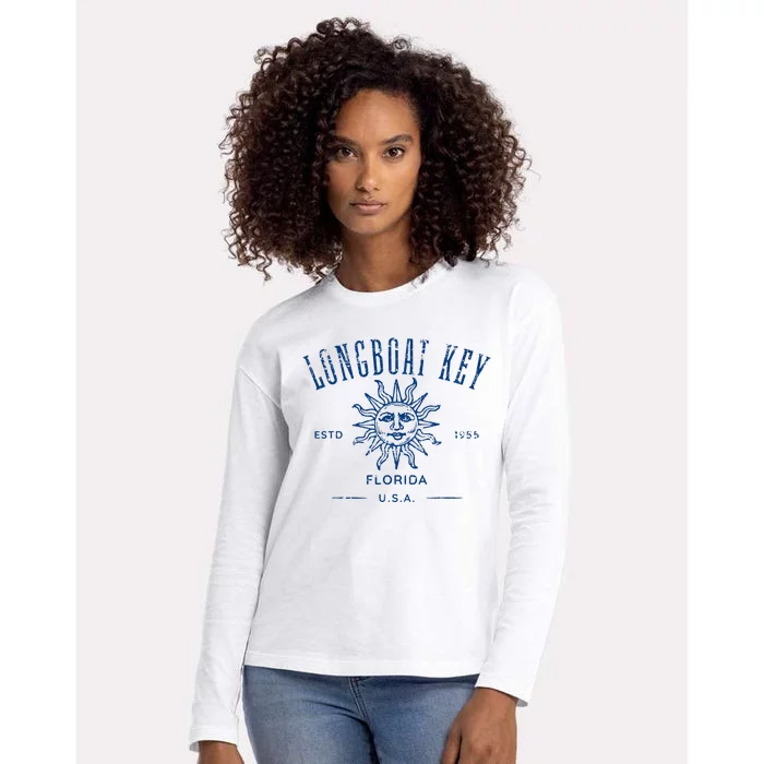 Longboat Key Florida Womens Cotton Relaxed Long Sleeve T-Shirt