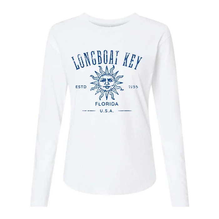 Longboat Key Florida Womens Cotton Relaxed Long Sleeve T-Shirt