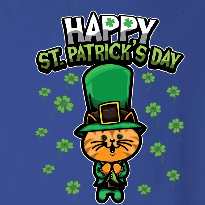 Leprechaun Kitten Gift Sweet Shamrock Animals Gift Cat Gift Toddler Long Sleeve Shirt