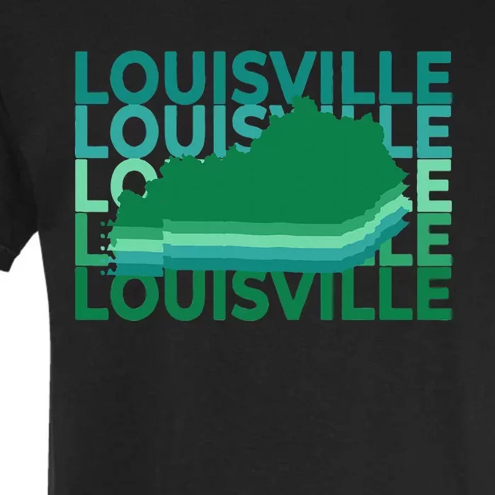 Louisville Kentucky Green Repeat Ky City Garment-Dyed Heavyweight T-Shirt