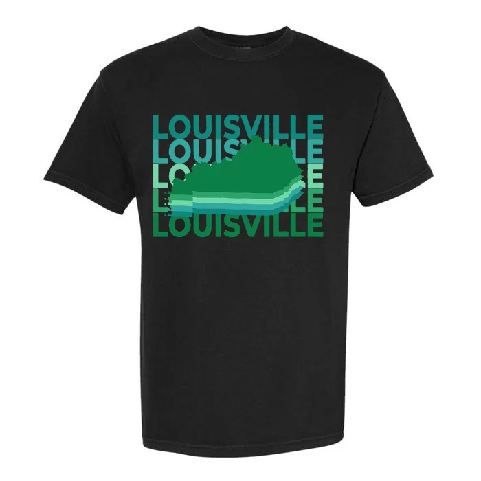 Louisville Kentucky Green Repeat Ky City Garment-Dyed Heavyweight T-Shirt