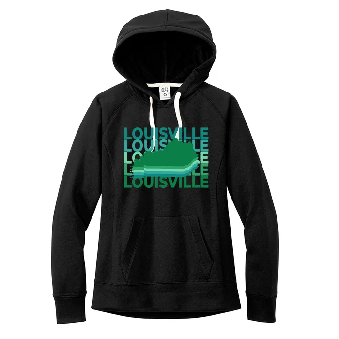 Louisville Kentucky Green Repeat Ky City Women's Fleece Hoodie