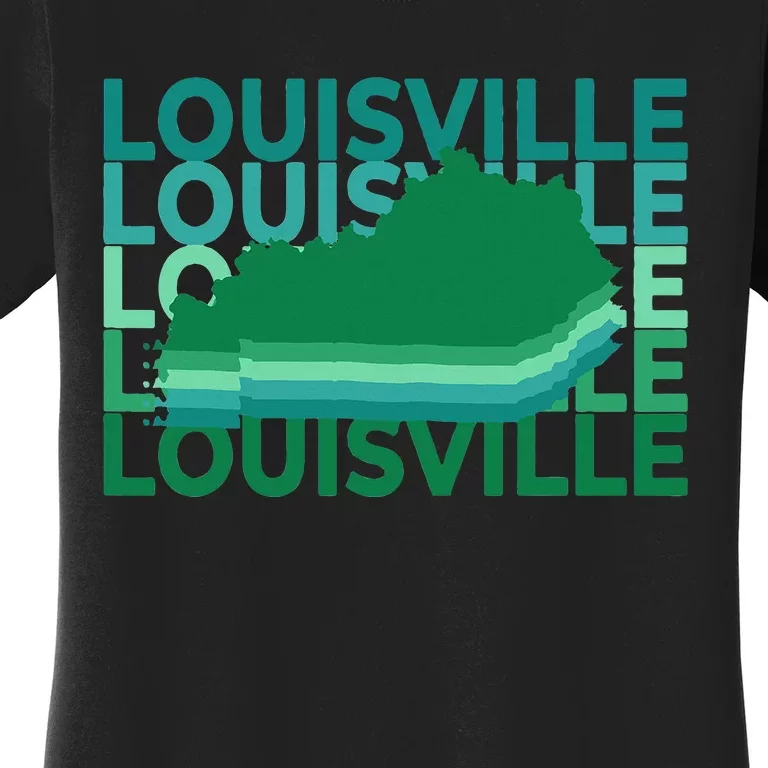 Louisville Kentucky Green Repeat Ky City Women's T-Shirt