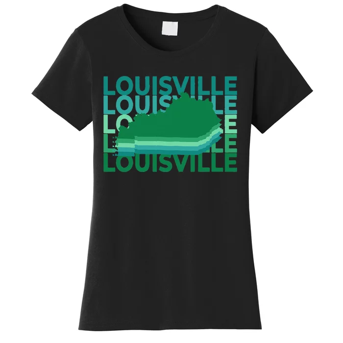 Louisville Kentucky Green Repeat Ky City Women's T-Shirt