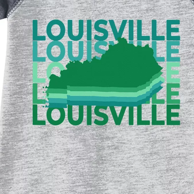 Louisville Kentucky Green Repeat Ky City Infant Baby Jersey Bodysuit