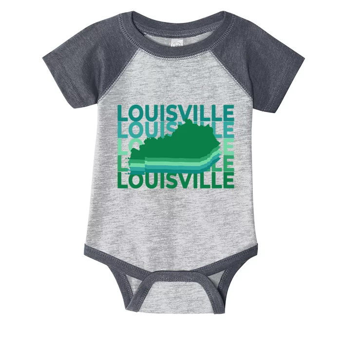 Louisville Kentucky Green Repeat Ky City Infant Baby Jersey Bodysuit