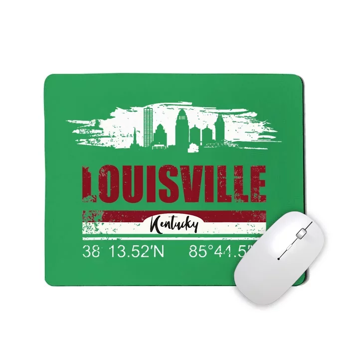 Louisville Kentucky Gift Geographic Coordinates Mousepad