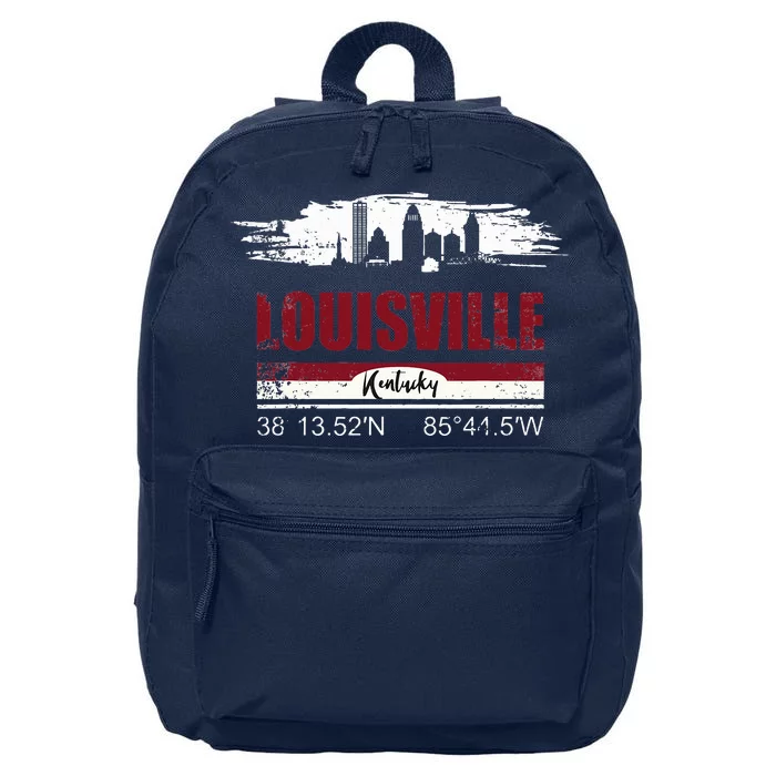 Louisville Kentucky Gift Geographic Coordinates 16 in Basic Backpack