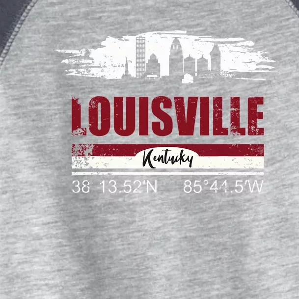 Louisville Kentucky Gift Geographic Coordinates Toddler Fine Jersey T-Shirt