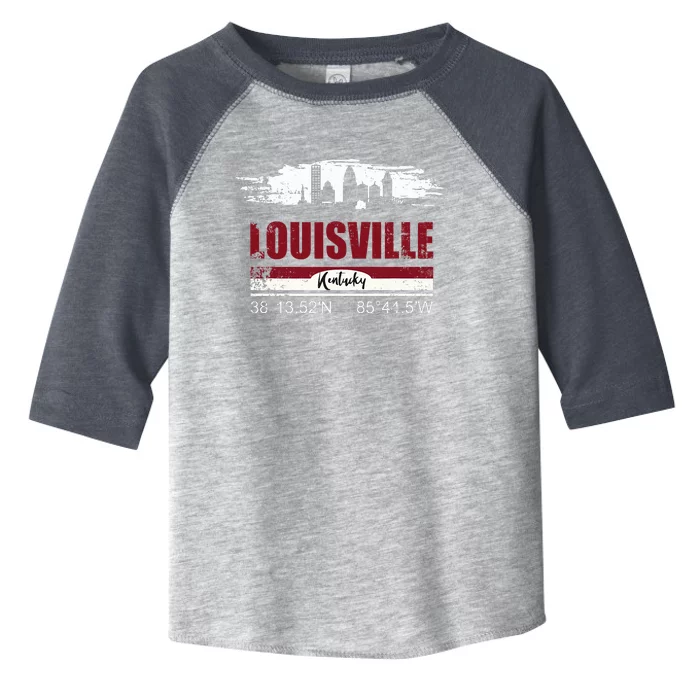 Louisville Kentucky Gift Geographic Coordinates Toddler Fine Jersey T-Shirt