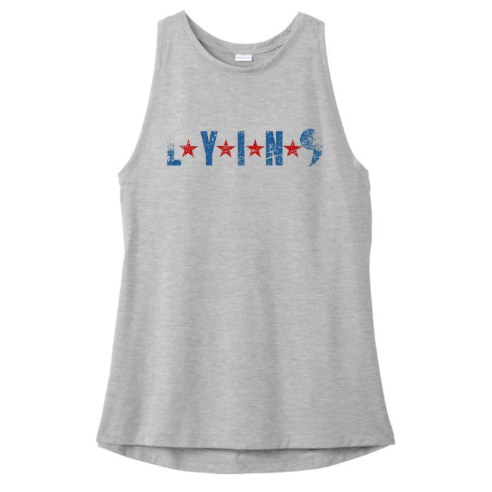 Lyin Kamala HarrisSupport Trump For President 2024 Ladies Tri-Blend Wicking Tank