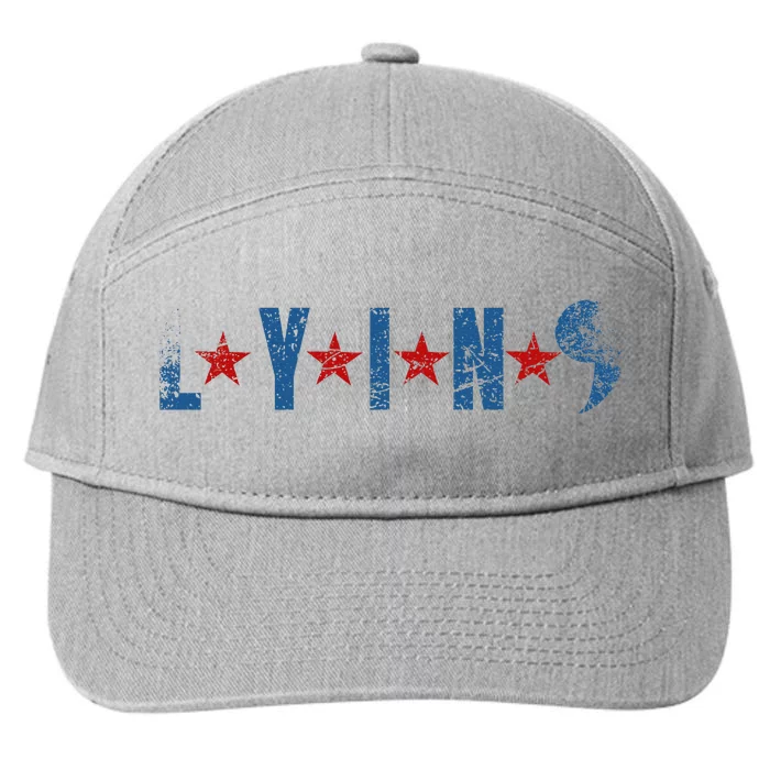 Lyin Kamala HarrisSupport Trump For President 2024 7-Panel Snapback Hat