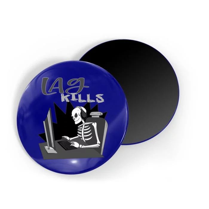 Lag Kills Halloween Skeleton Retro Video Gamer Skeleton Meaningful Gift Magnet