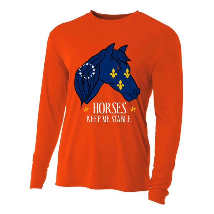 Louisville Kentucky Horse Gift I Owner Derby Race Lover Gift Cooling Performance Long Sleeve Crew