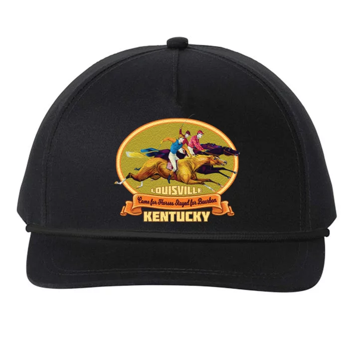 Louisville Kentucky Horse Racing Bourbon Vintage Derby Gift Snapback Five-Panel Rope Hat