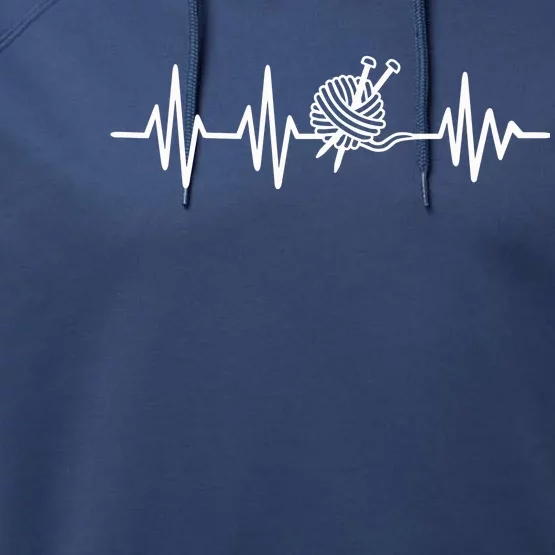 Love Knitting Heartbeat Performance Fleece Hoodie