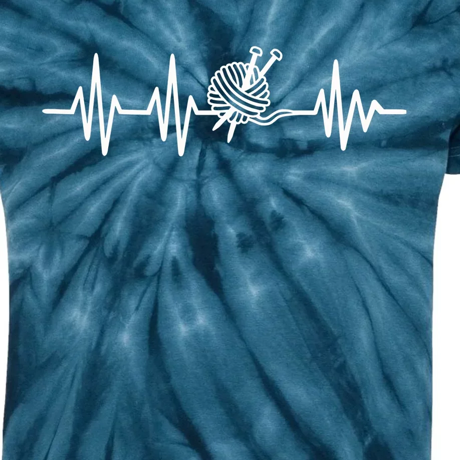 Love Knitting Heartbeat Kids Tie-Dye T-Shirt