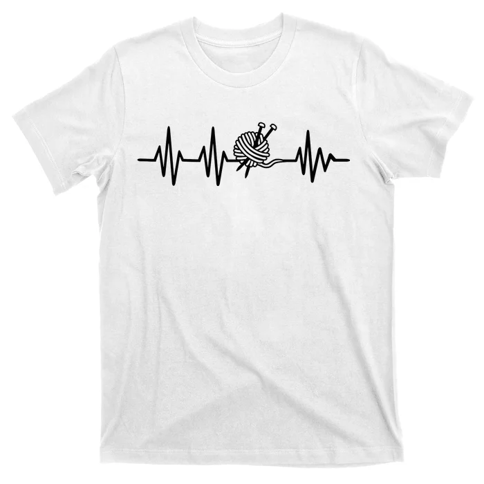 Love Knitting Heartbeat T-Shirt