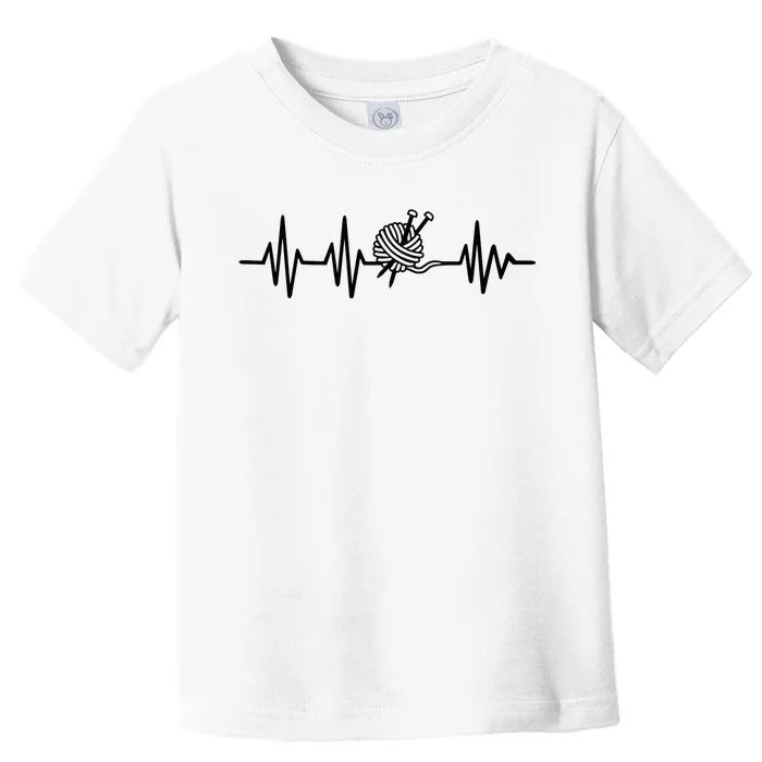 Love Knitting Heartbeat Toddler T-Shirt