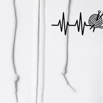 Love Knitting Heartbeat Full Zip Hoodie