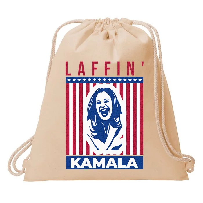 Laffin Kamala Harris Joe Biden 2024 Drawstring Bag