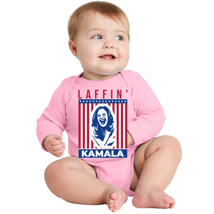 Laffin Kamala Harris Joe Biden 2024 Baby Long Sleeve Bodysuit