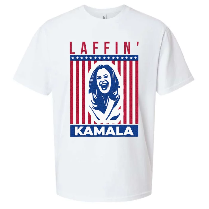 Laffin Kamala Harris Joe Biden 2024 Sueded Cloud Jersey T-Shirt