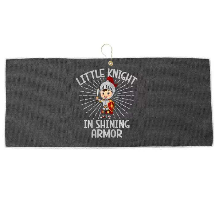 Little Knight In Shining Armor Knight Large Microfiber Waffle Golf Towel