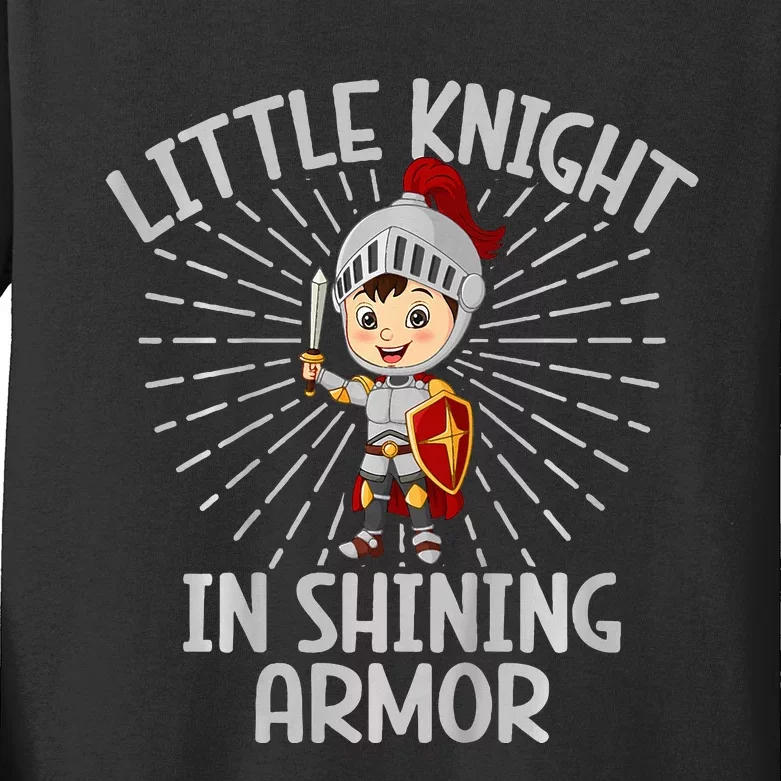 Little Knight In Shining Armor Knight Kids Long Sleeve Shirt