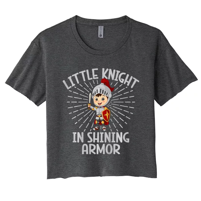 Little Knight In Shining Armor Knight Women's Crop Top Tee