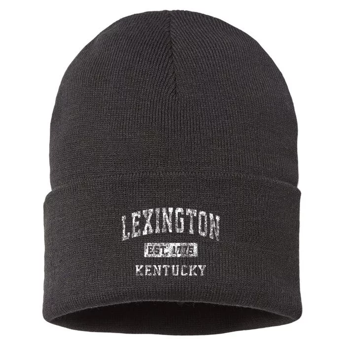 Lexington Kentucky Ky Vintage Established Sports Sustainable Knit Beanie