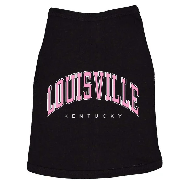 Louisville Kentucky KY Varsity Pink Text Doggie Tank