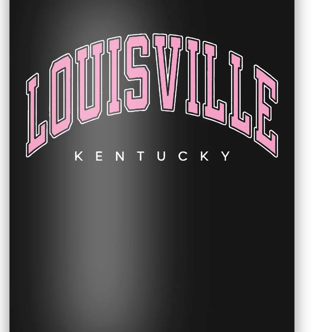 Louisville Kentucky KY Varsity Pink Text Poster