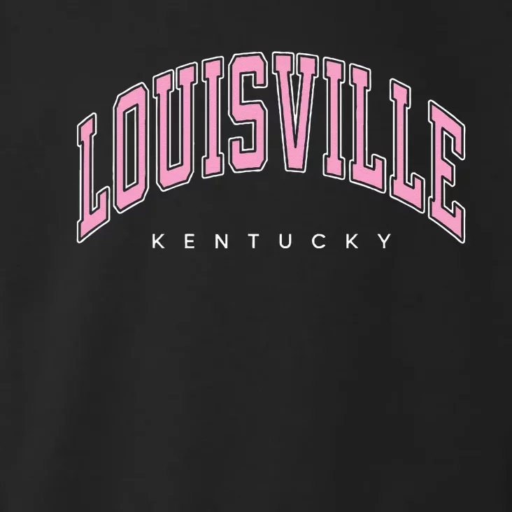 Louisville Kentucky KY Varsity Pink Text Toddler Hoodie