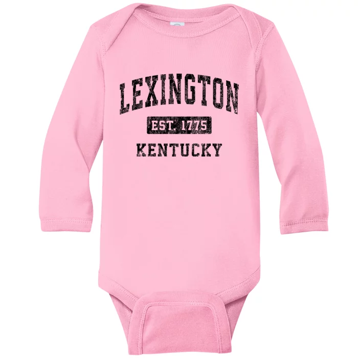 Lexington Kentucky Ky Vintage Established Sports Design Baby Long Sleeve Bodysuit