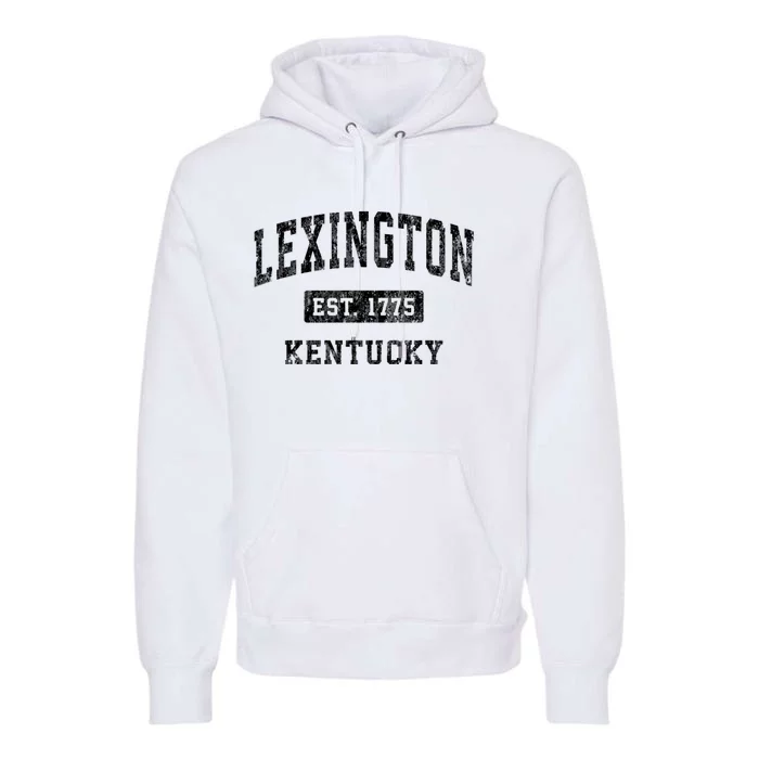 Lexington Kentucky Ky Vintage Established Sports Design Premium Hoodie