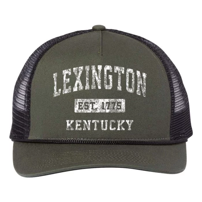 Lexington Kentucky Ky Vintage Established Sports Retro Rope Trucker Hat Cap