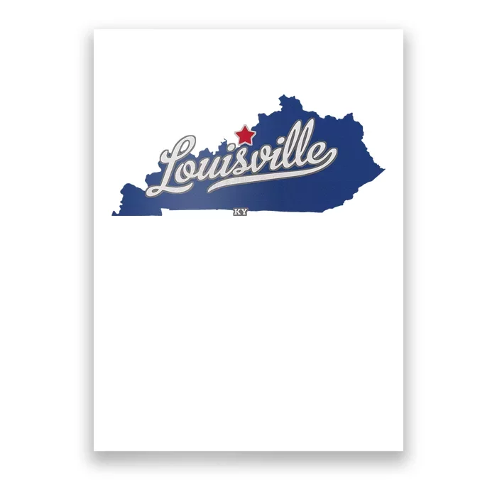 Louisville Kentucky Ky Map Poster