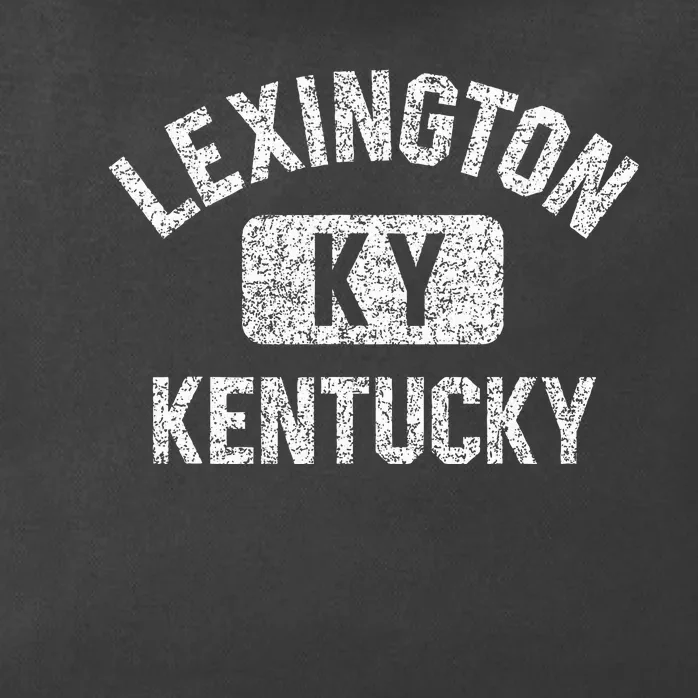 Lexington Ky Kentucky Gym Style Distressed Zip Tote Bag