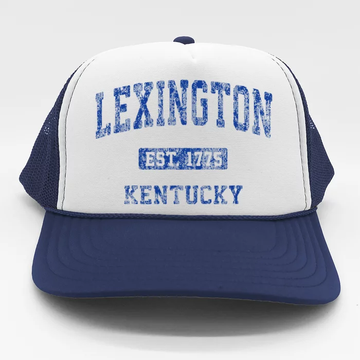 Lexington Kentucky Ky Vintage Athletic Sports Trucker Hat