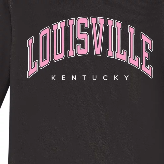 Louisville Kentucky Ky Varsity Style Baby Long Sleeve Bodysuit